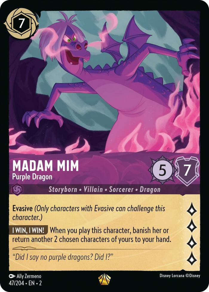 0047 Madam Mim - Purple Dragon Legendary Rise of the Floodborn