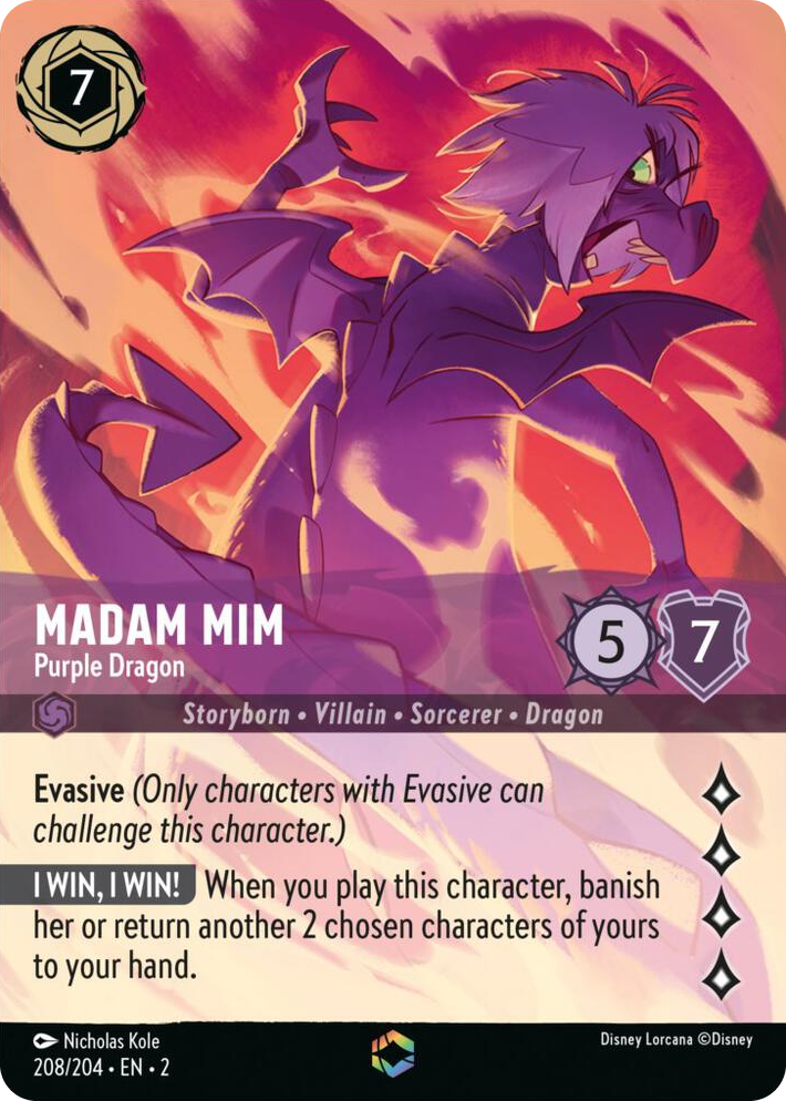 0208 Madam Mim - Purple Dragon (Enchanted) Enchanted Rise of the Floodborn