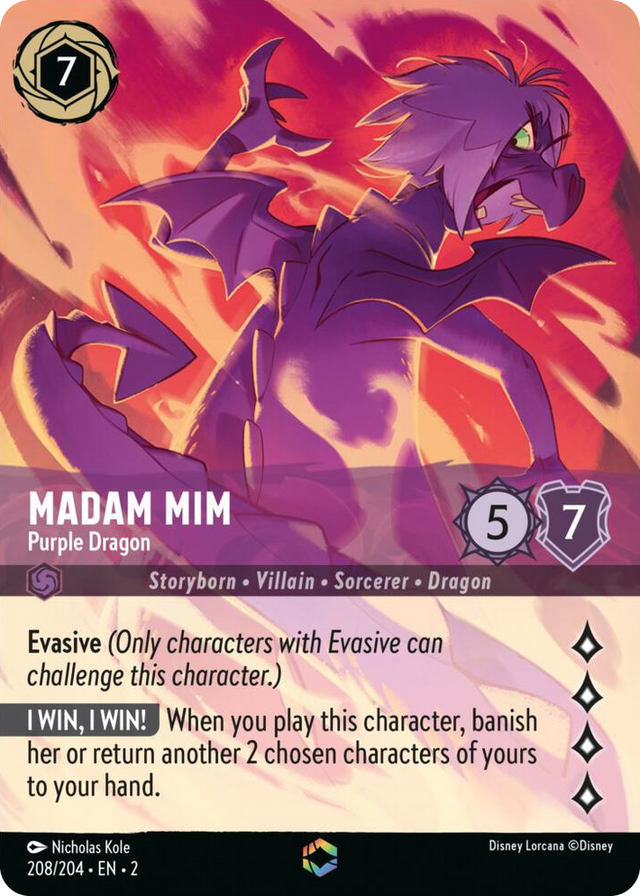 0208 Madam Mim - Purple Dragon (Enchanted) Enchanted Rise of the Floodborn