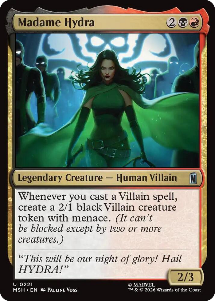Madame Hydra #221 U - Marvel Super Heroes Pokemon card