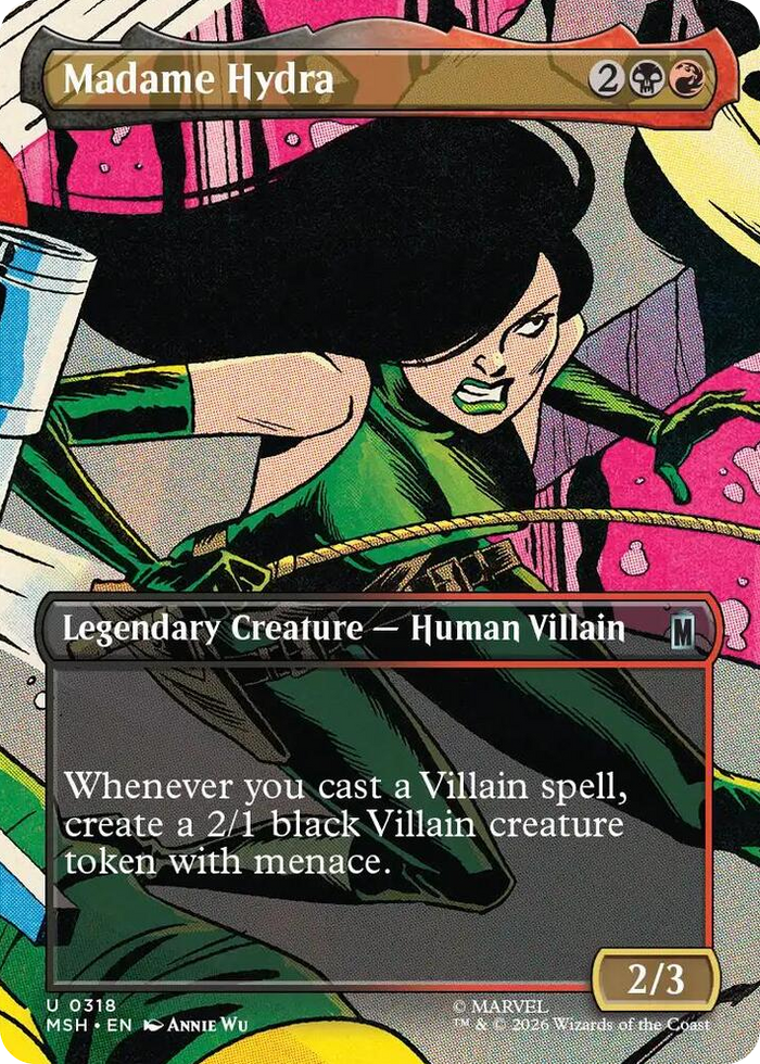Madame Hydra (Borderless) #318 U - Marvel Super Heroes Pokemon card