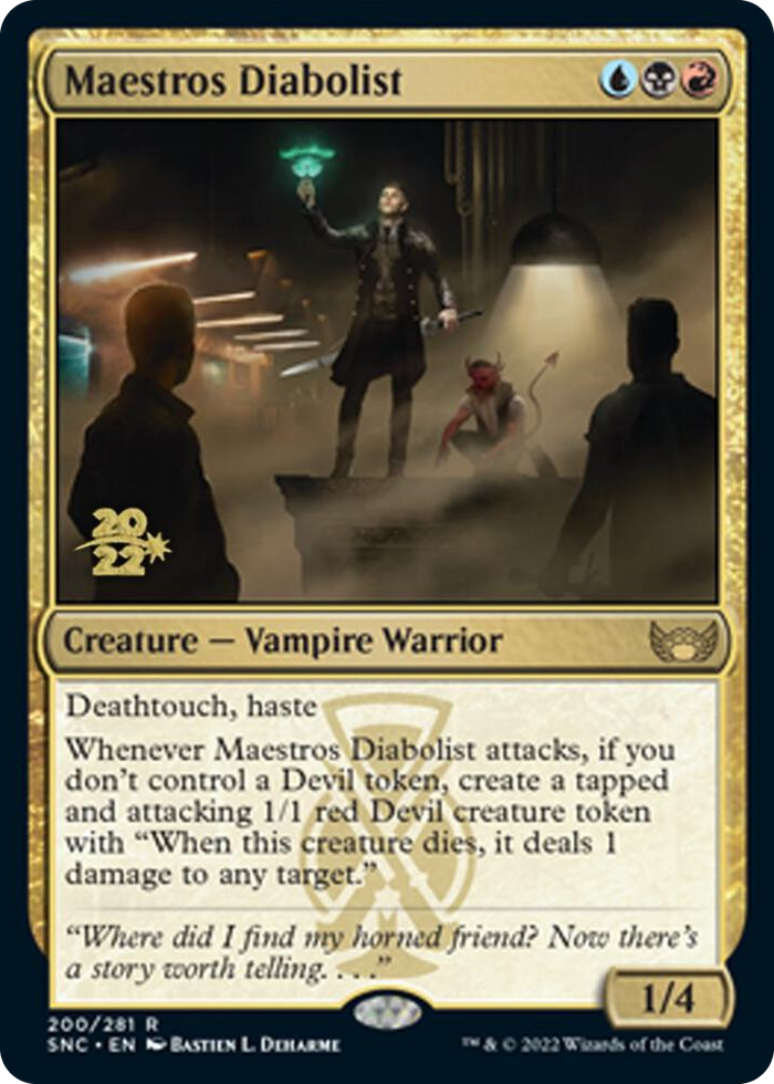 Maestros Diabolist #200 R - Prerelease Cards Pokemon card