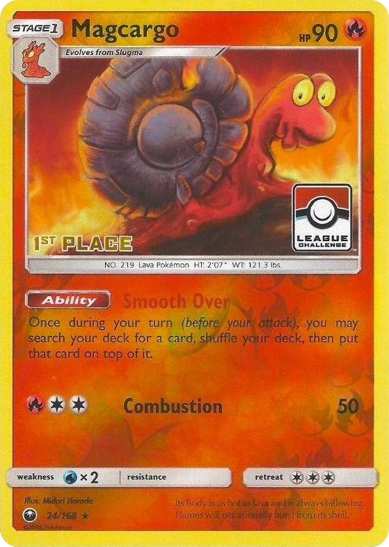 0024 Magcargo - 24/168 (League Challenge) [1st Place] Promo League & Championship Cards
