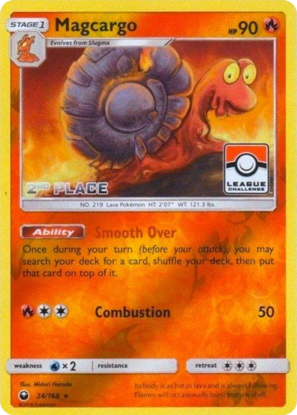 0024 Magcargo - 24/168 (League Challenge) [2nd Place] Promo League & Championship Cards
