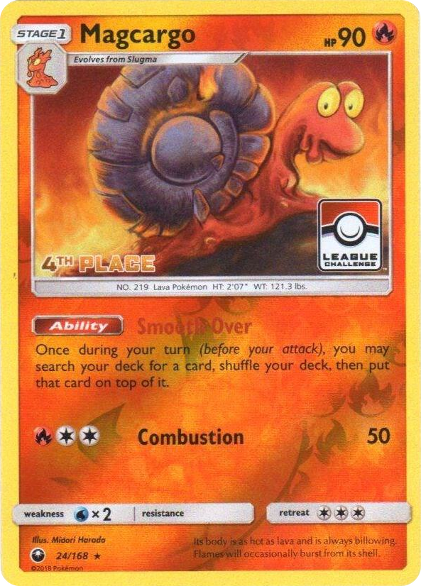 0024 Magcargo - 24/168 (League Challenge) [4th Place] Promo League & Championship Cards