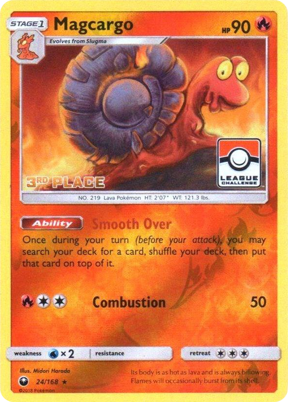 0024 Magcargo - 24/168 (Pokemon League) [3rd Place] Promo League & Championship Cards