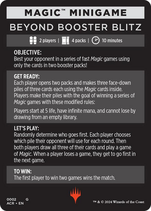 0002 Magic Minigame: Beyond Booster Blitz S Universes Beyond: Assassin's Creed