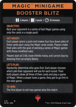 0001 Magic Minigame: Booster Blitz S Innistrad: Midnight Hunt