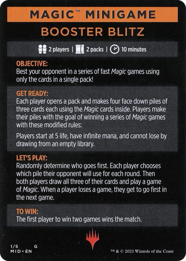 0001 Magic Minigame: Booster Blitz S Innistrad: Midnight Hunt