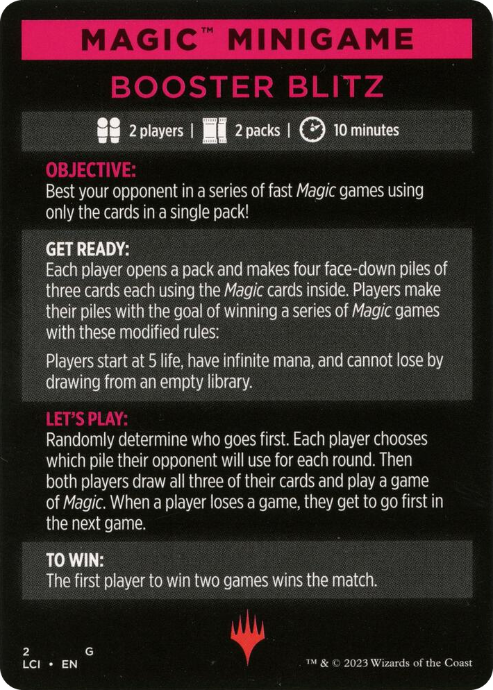 0002 Magic Minigame: Booster Blitz S The Lost Caverns of Ixalan