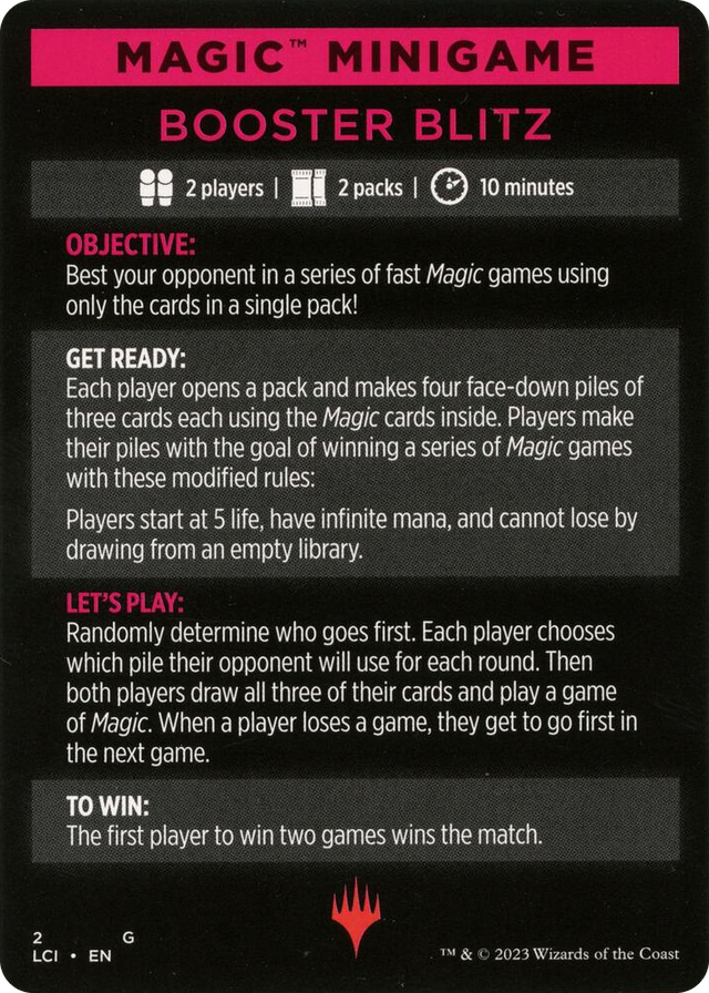 0002 Magic Minigame: Booster Blitz S The Lost Caverns of Ixalan