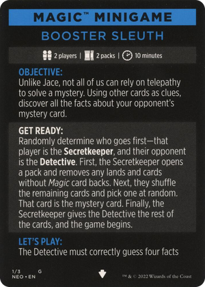 0001 Magic Minigame: Booster Sleuth S Kamigawa: Neon Dynasty