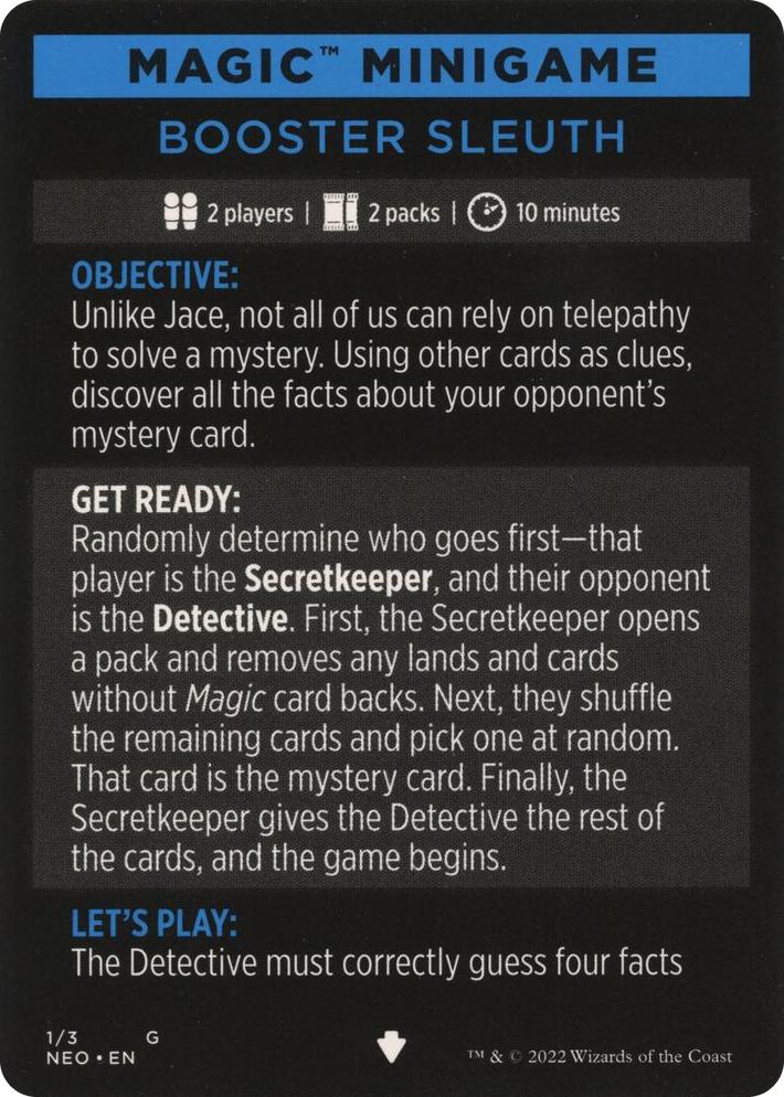 0001 Magic Minigame: Booster Sleuth S Kamigawa: Neon Dynasty