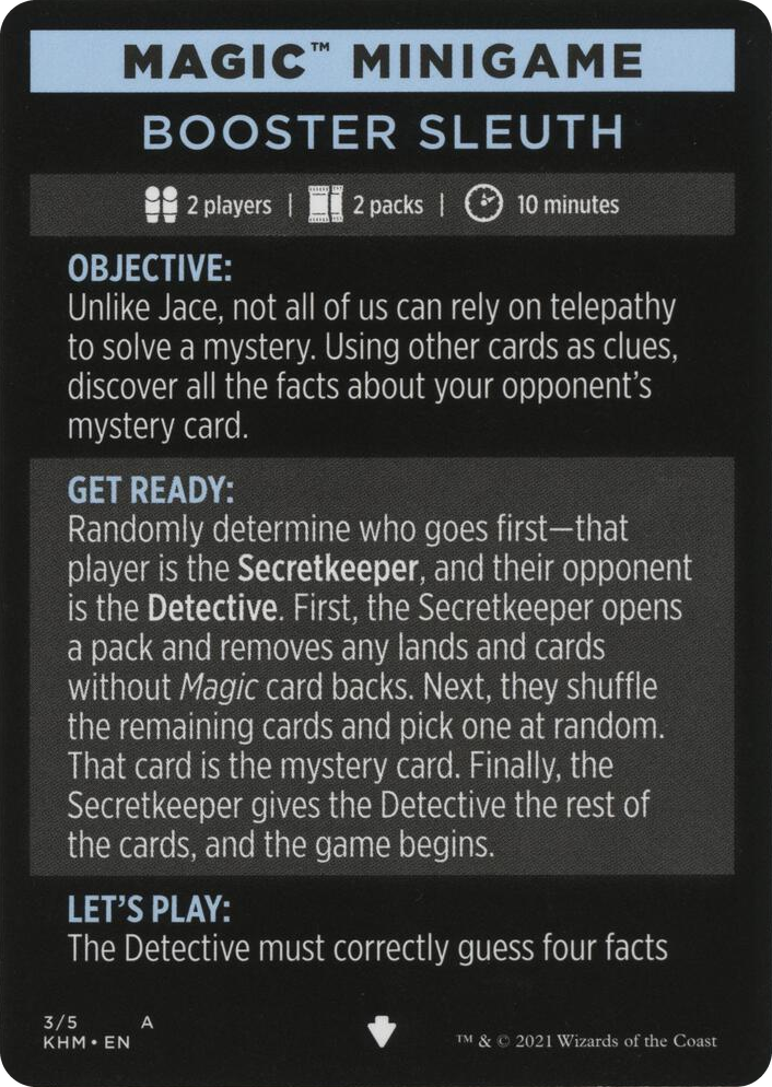 0003 Magic Minigame: Booster Sleuth S Kaldheim