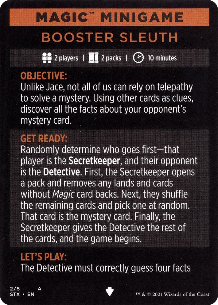 0003 Magic Minigame: Booster Sleuth S Strixhaven: School of Mages