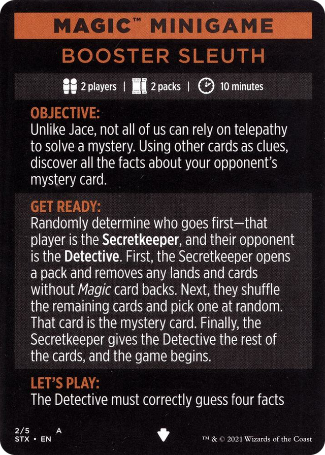 0003 Magic Minigame: Booster Sleuth S Strixhaven: School of Mages