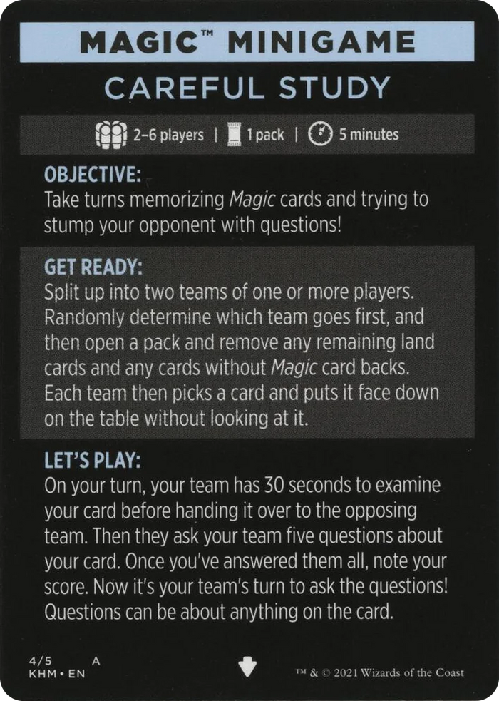 0004 Magic Minigame: Careful Study S Kaldheim