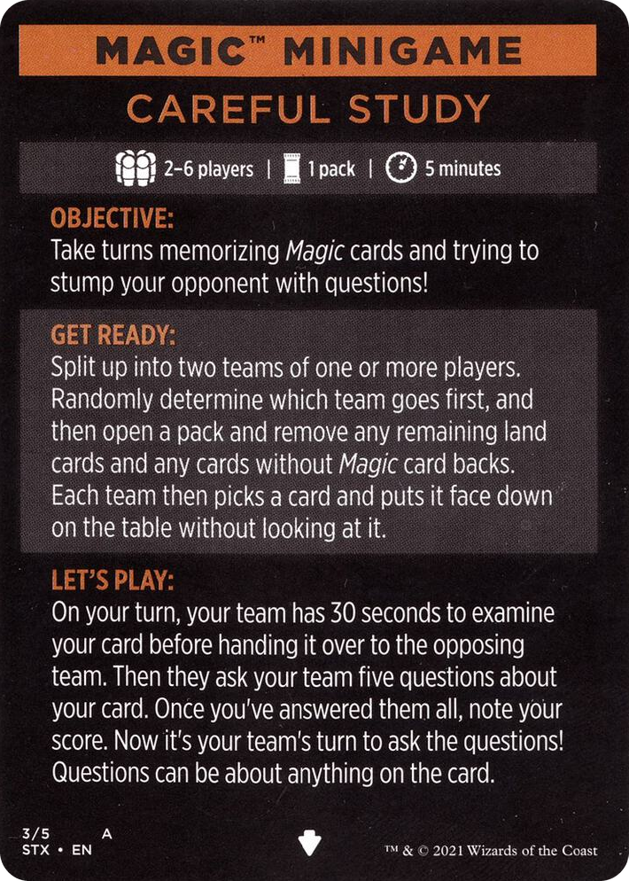 0004 Magic Minigame: Careful Study S Strixhaven: School of Mages
