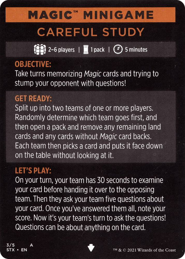 0004 Magic Minigame: Careful Study S Strixhaven: School of Mages