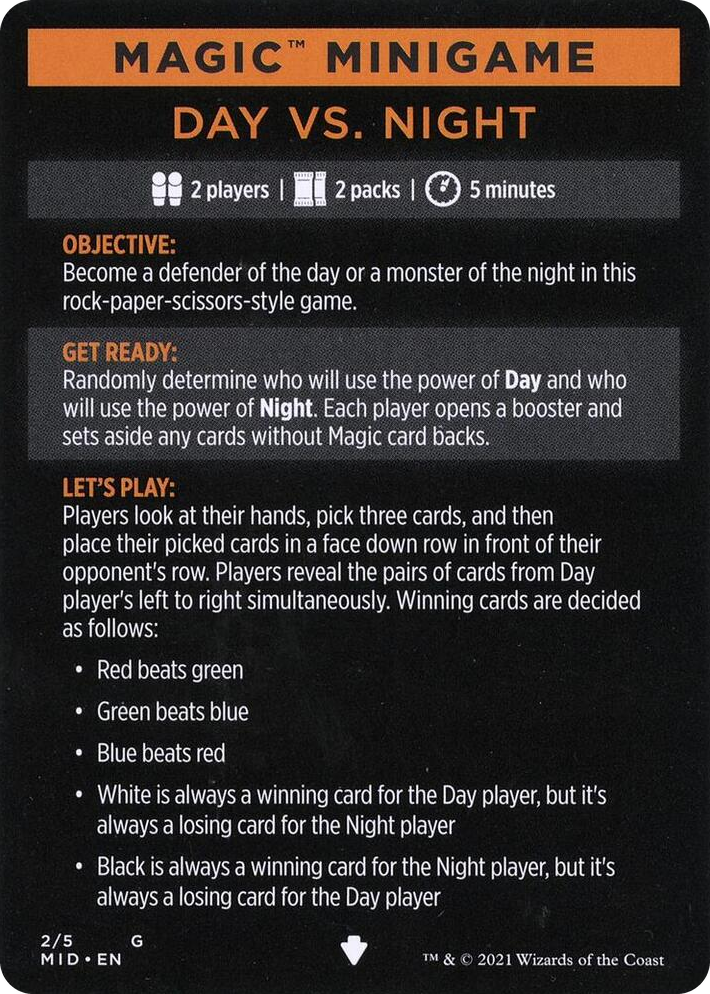 0002 Magic Minigame: Day Vs. Night S Innistrad: Midnight Hunt