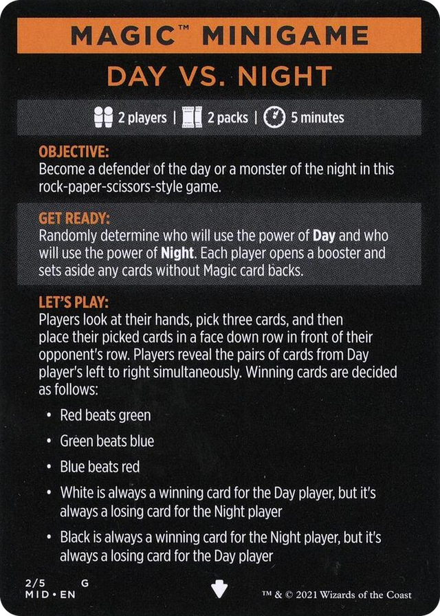 0002 Magic Minigame: Day Vs. Night S Innistrad: Midnight Hunt