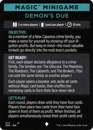 0002 Magic Minigame: Demon's Due S Streets of New Capenna