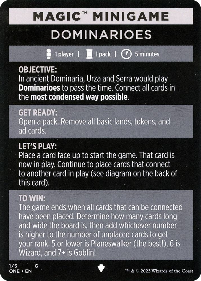 0001 Magic Minigame: Dominarioes S Phyrexia: All Will Be One