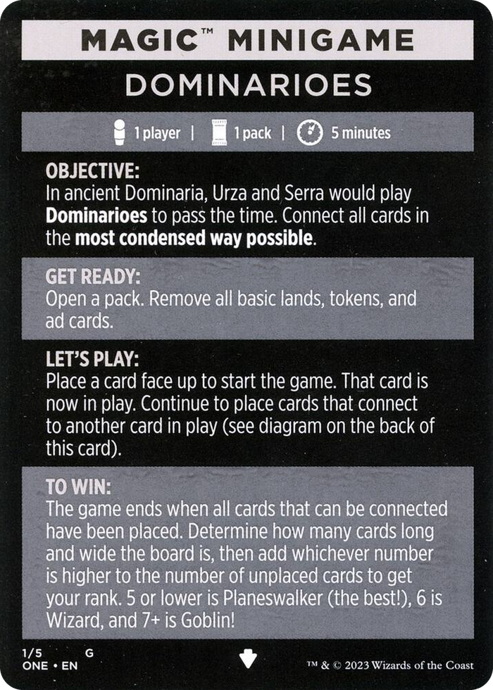 Magic Minigame: Dominarioes #1 S - Phyrexia: All Will Be One Pokemon card