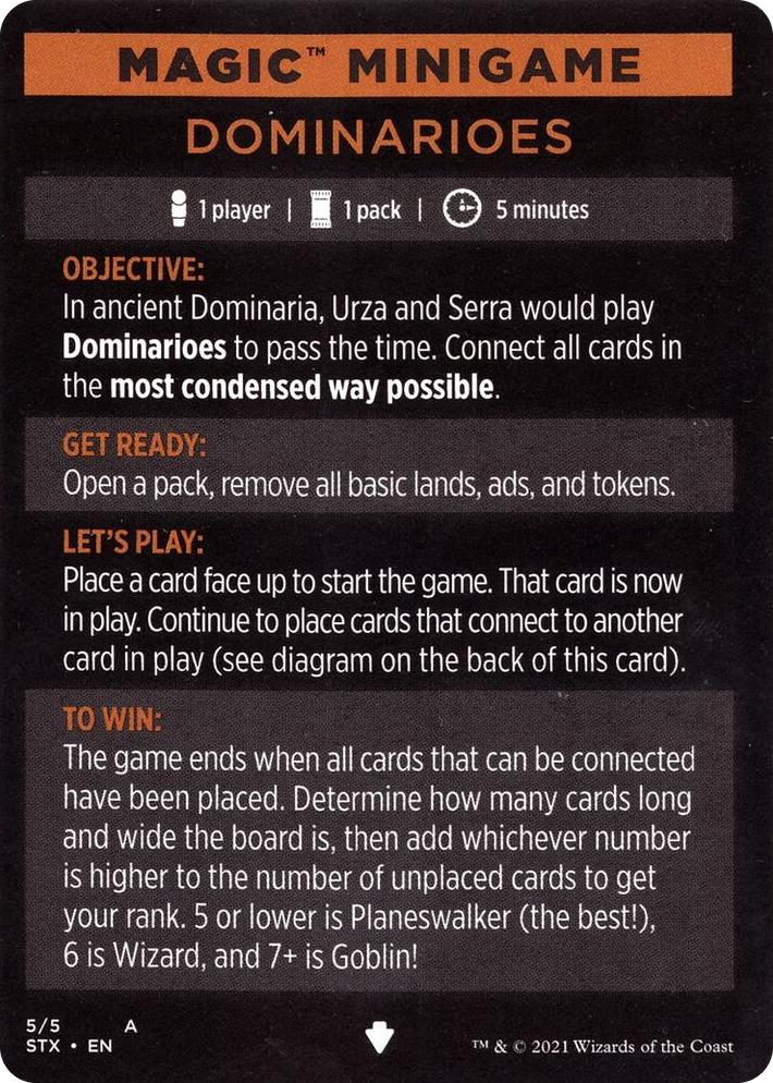 0005 Magic Minigame: Dominarioes S Strixhaven: School of Mages