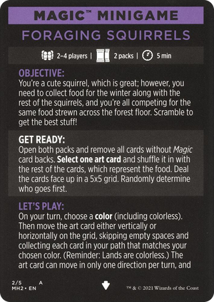 0002 Magic Minigame: Foraging Squirrels S Modern Horizons 2
