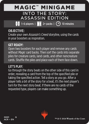 0001 Magic Minigame: Into The Story: Assassin Edition S Universes Beyond: Assassin's Creed