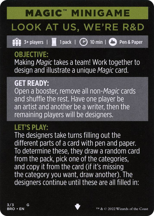 0003 Magic Minigame: Look at Us, We're R&D S The Brothers' War