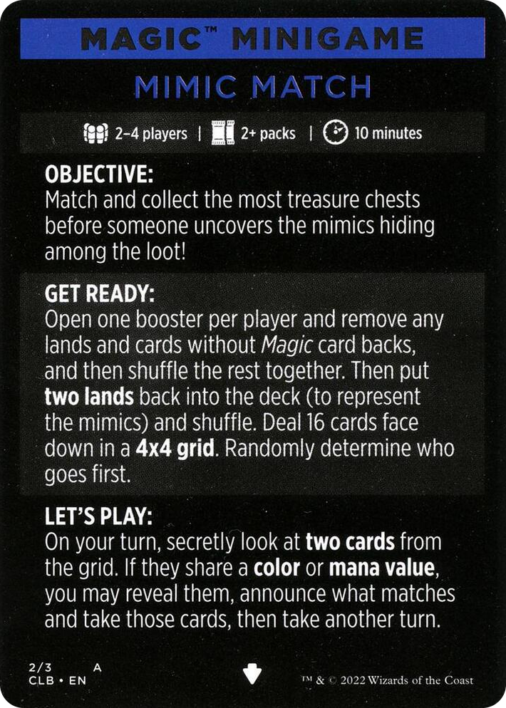 0002 Magic Minigame: Mimic Match S Commander Legends: Battle for Baldur's Gate