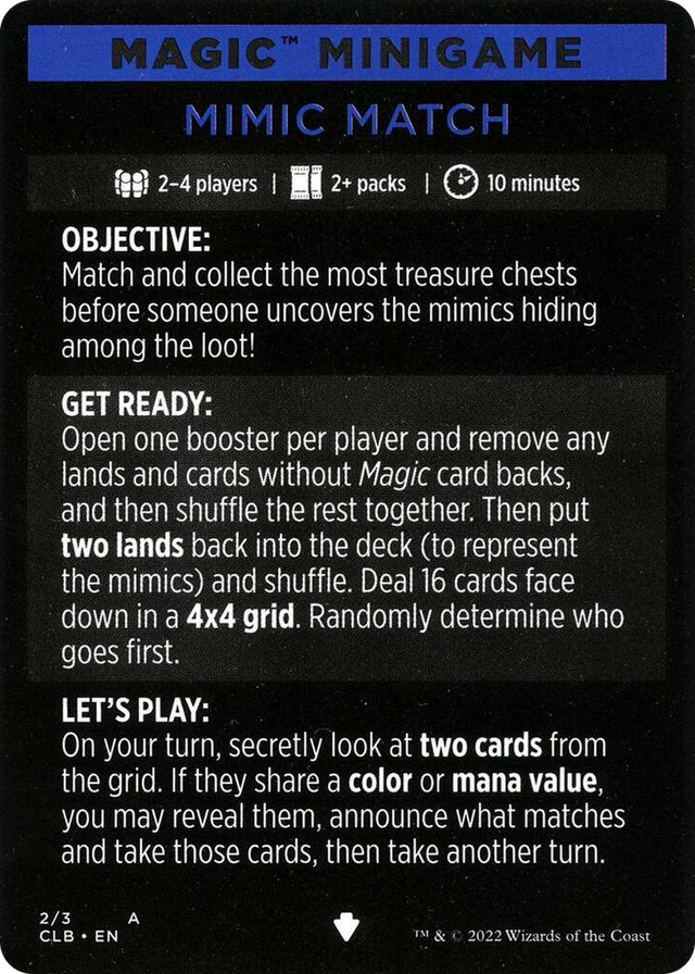 0002 Magic Minigame: Mimic Match S Commander Legends: Battle for Baldur's Gate