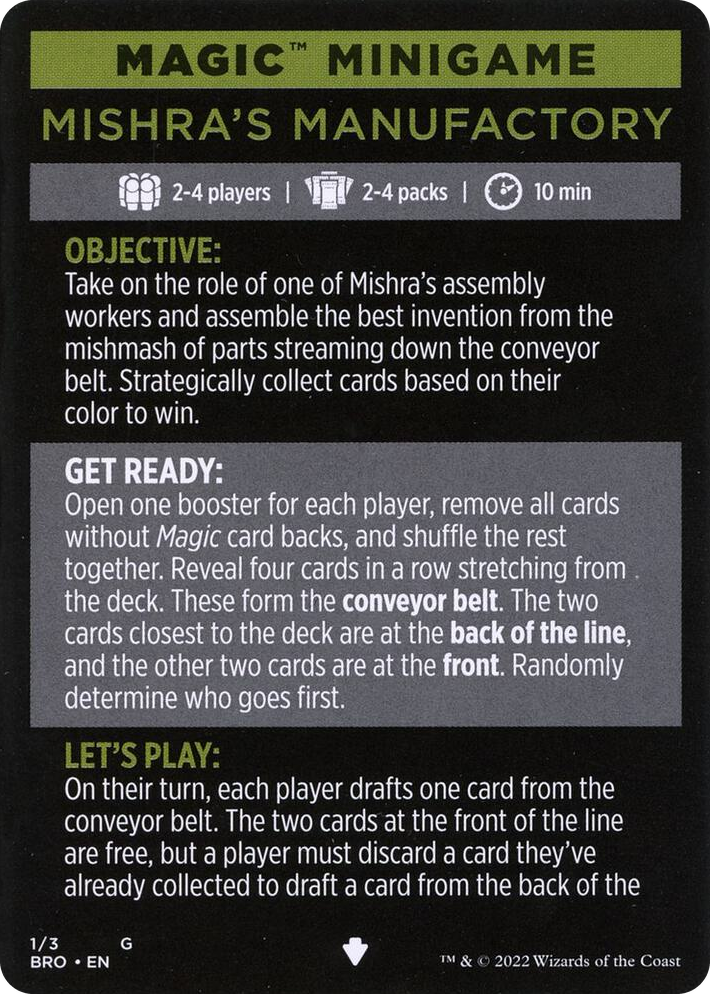 0001 Magic Minigame: Mishra's Manufactory S The Brothers' War