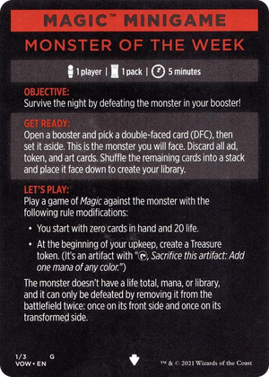 0001 Magic Minigame: Monster of The Week S Innistrad: Crimson Vow