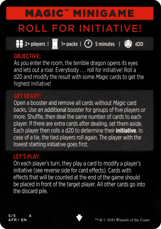 0005 Magic Minigame: Roll for Initiative! S Adventures in the Forgotten Realms