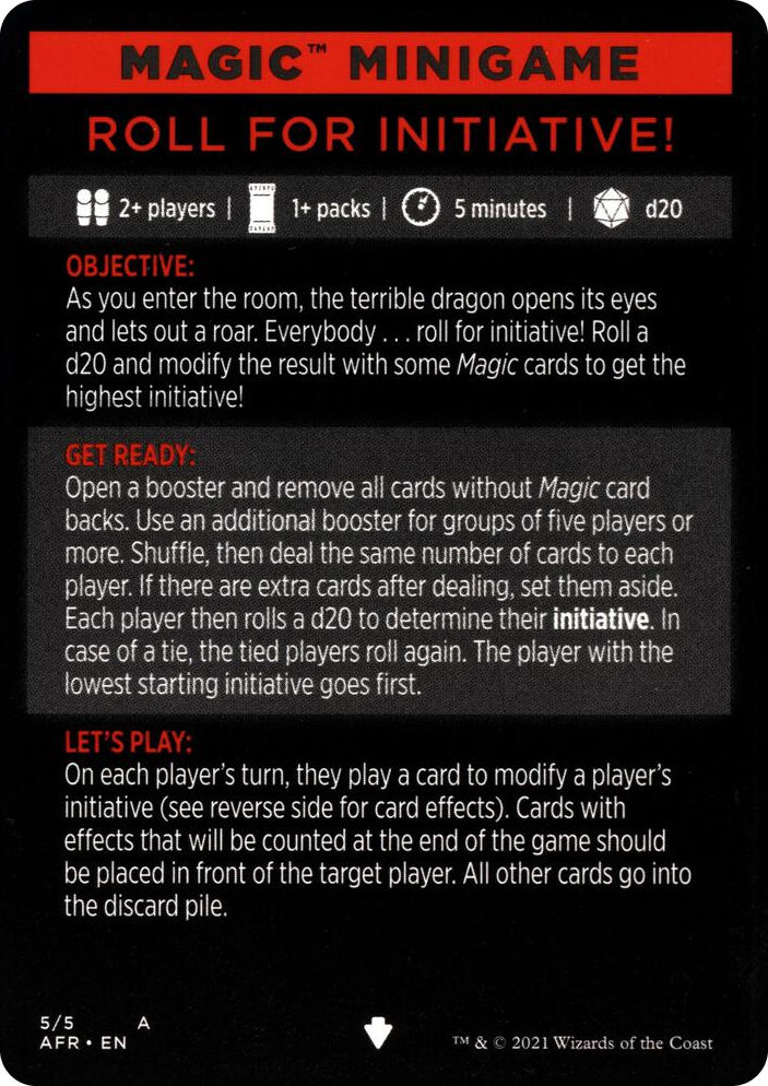 0005 Magic Minigame: Roll for Initiative! S Adventures in the Forgotten Realms
