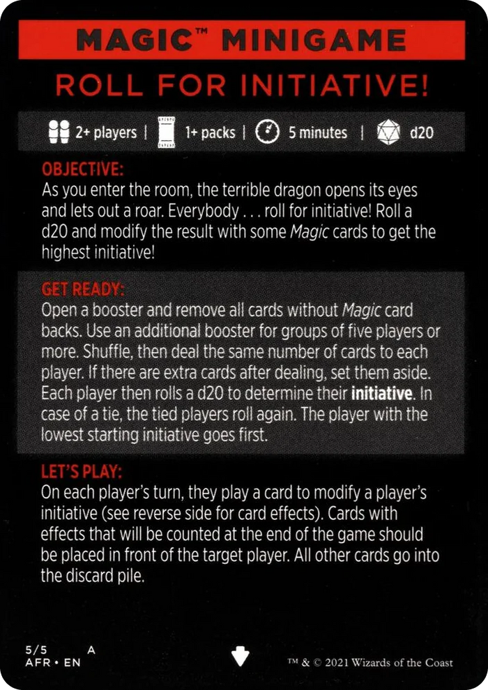 0005 Magic Minigame: Roll for Initiative! S Adventures in the Forgotten Realms