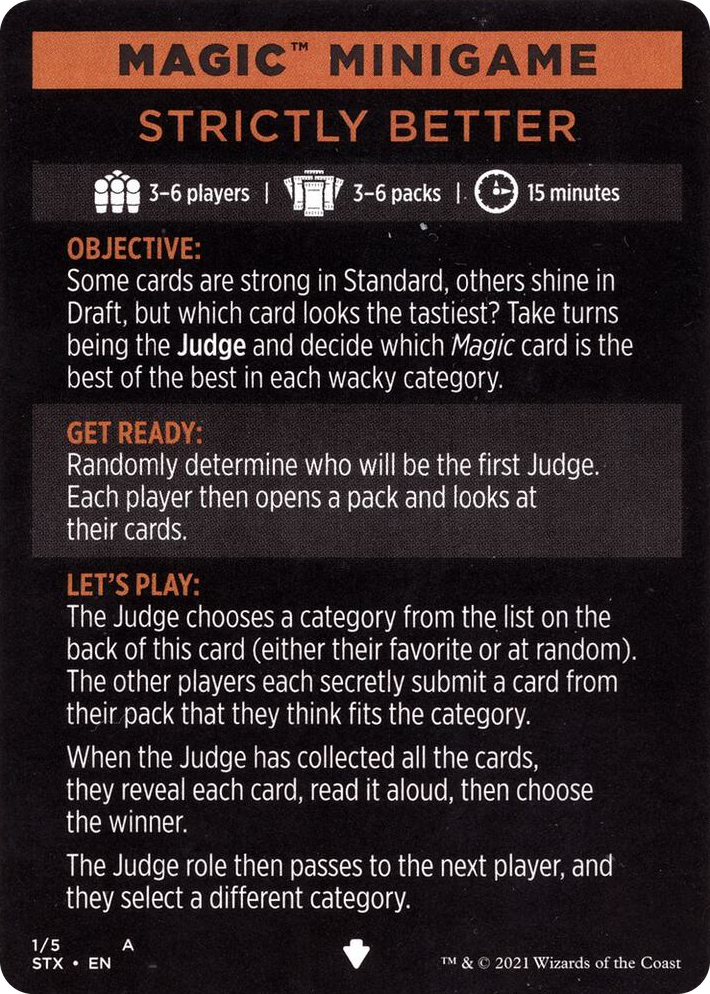 0001 Magic Minigame: Strictly Better S Strixhaven: School of Mages