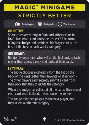 0003 Magic Minigame: Strictly Better S March of the Machine