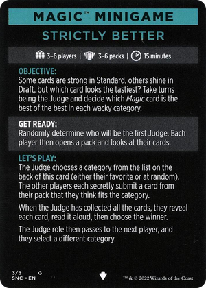 0003 Magic Minigame: Strictly Better S Streets of New Capenna