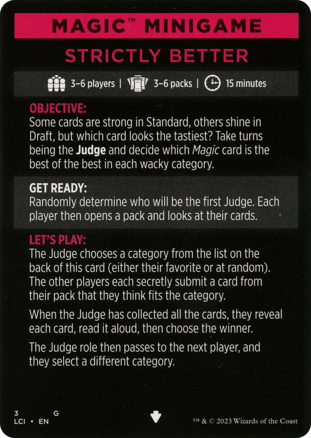 0003 Magic Minigame: Strictly Better S The Lost Caverns of Ixalan