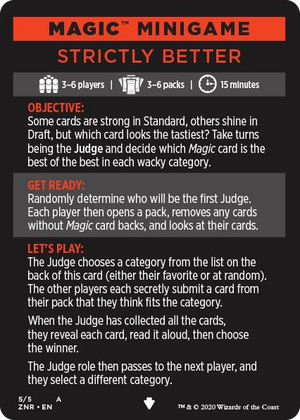 0005 Magic Minigame: Strictly Better S Zendikar Rising