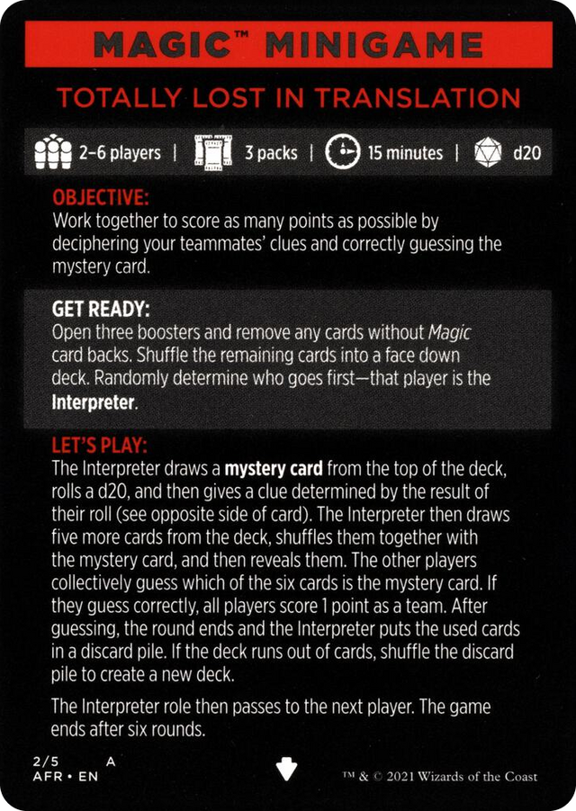 0002 Magic Minigame: Totally Lost in Translation S Adventures in the Forgotten Realms