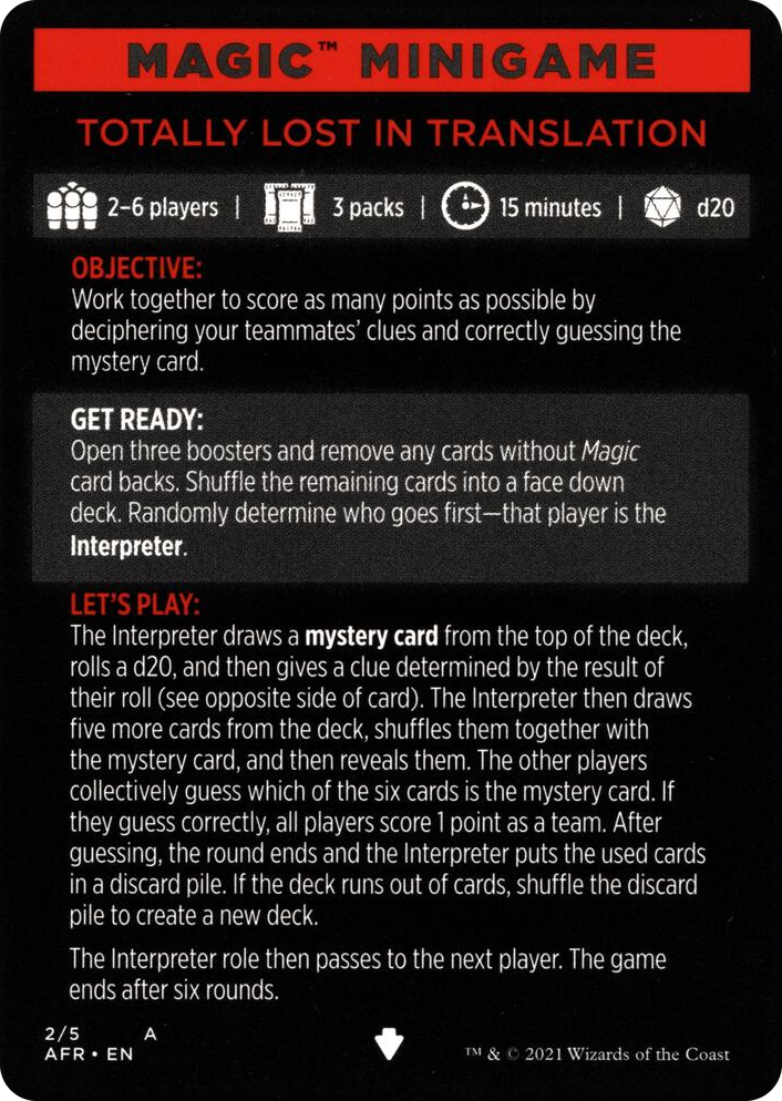 0002 Magic Minigame: Totally Lost in Translation S Adventures in the Forgotten Realms