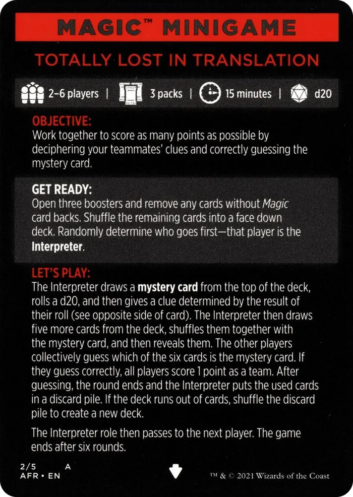 0002 Magic Minigame: Totally Lost in Translation S Adventures in the Forgotten Realms