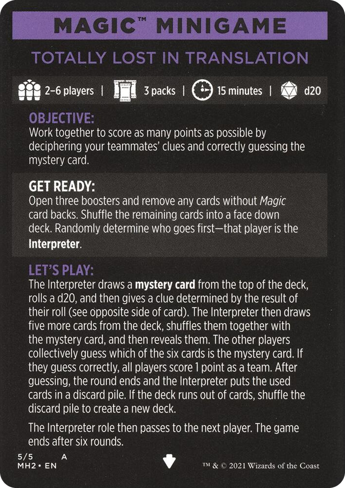 0005 Magic Minigame: Totally Lost in Translation S Modern Horizons 2