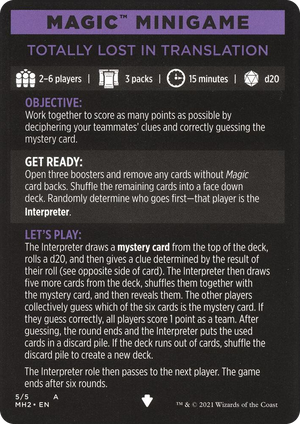 0005 Magic Minigame: Totally Lost in Translation S Modern Horizons 2