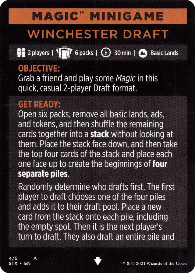0001 Magic Minigame: Winchester Draft S Strixhaven: School of Mages